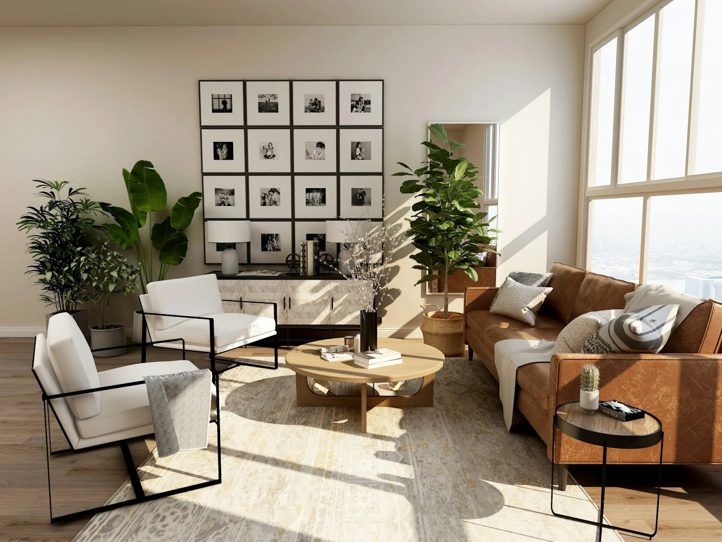 Sunlit home featured in the Morrow fictional cleaning business demo